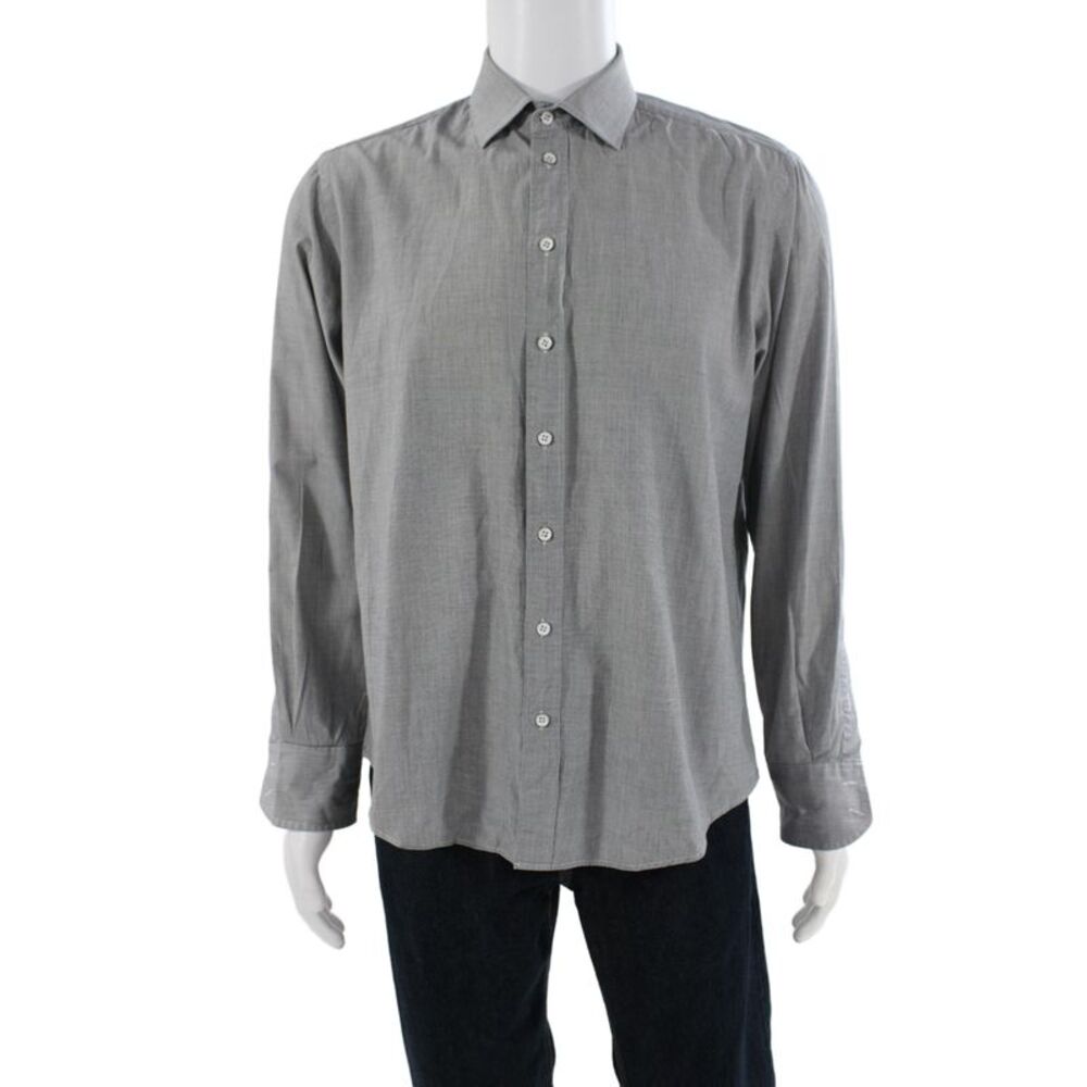 Rag & Bone Men's Long Sleeves Button Down Casual Shirt Gray Size 16